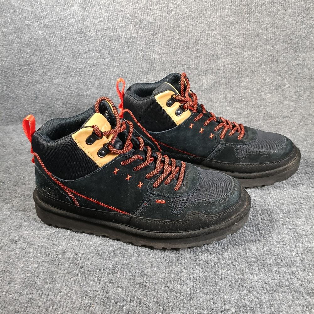 UGG Highland Hi Heritage Sneaker Women 9.5 Black‎ Red Suede